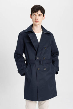 Водонепроницаемый тренч стандартного кроя на подкладке - Defacto фото 5