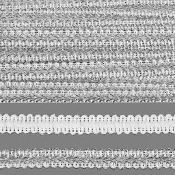 Тесьма Шанель плетеная TBY шир.12мм 0384-0018 цв.серебро уп.9м