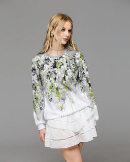 Свитшот с однотонными манжетами SWP055, джемпер - Sahar art lab фото 11