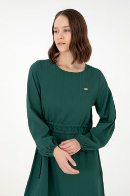 Женское темно-зеленое тканое платье Неожиданная скидка в корзине - U.s. polo assn фото 2