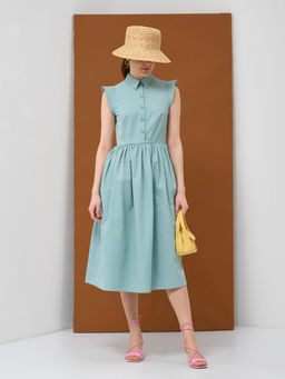 Платье хлопок OD-796-1 св.зеленое OD-796-1