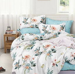 Постельное белье - Поплин Премиум 1387 Флористика Семейный (молния)