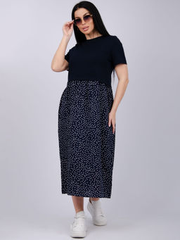 Платье "Виттория 2" синий, вискоза/кулирка (М)