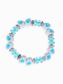 Цена за 2 шт. Браслет детский «Выбражулька» яблочки, d=5 см, голубой