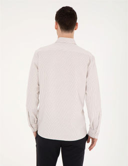 Bej Slim Fit Uzun Kollu G_mlek - Pierre cardin фото 5