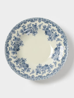 Тарелка глубокая Добрушский завод «Версаль», 250 мл, d=20 см, фарфор, белая, синяя