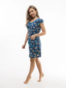 Халат женский, цвет синий