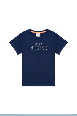 Темно-синяя футболка для мальчиков с круглым вырезом - U.s. polo assn фото 6