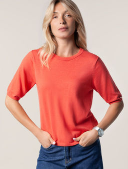 VILATTE / Джемпер тонкой вязки из хлопка с кашемиром