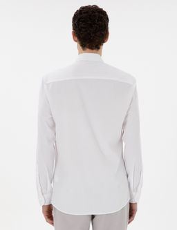 Рубашка Pierre Cardin Slim Fit белая в полоску