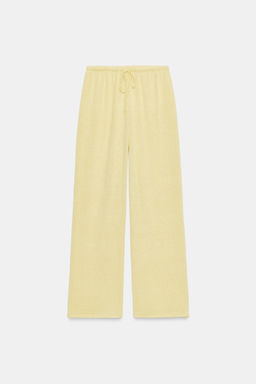 PANTAL?N R?STICO WIDE LEG / Amarillo claro - Zara фото 5