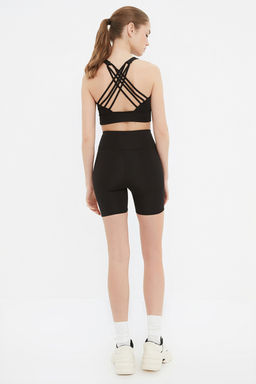 TRENDYOLMILLA Siyah Toparlay?c? Kruvaze Bel Detayl? Orme Spor Sort/K?sa Tayt TWOSS21SR0714  фото 5