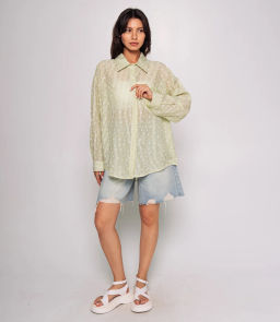 Рубашка #КТ66001, салатовый