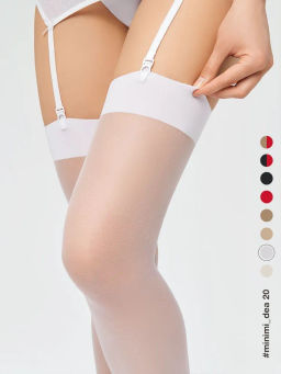 calze DEA 20 calze (100/10) чулки под пояс*** - bianco - Minimi фото 5