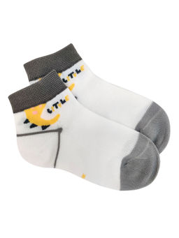 Детские носки 3-5 лет 15-18 см Серые, Сеточка Хвостик Дино