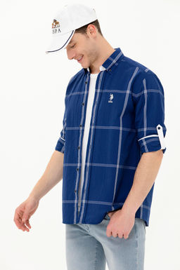 U. S. Polo Assn / Мужская темно-синяя рубашка с длинным рукавом - U.s. polo assn фото 16