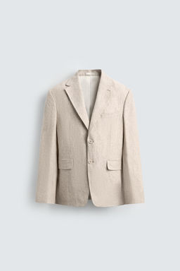 BLAZER TRAJE 100% LINO / Beige claro - Zara фото 7