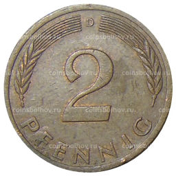 2 пфеннига 1976 года D Германия