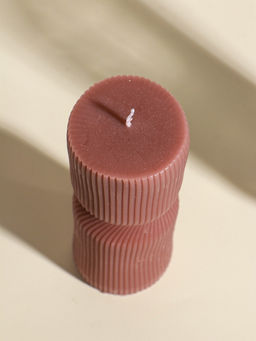 Свеча интерьерная "Греция" капучино 6х6х18 см