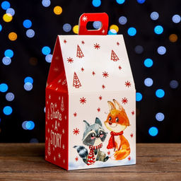 Цена за 5 шт. Подарочная коробка Домик Поделись историей,9,1 х 7 х 15,7 см