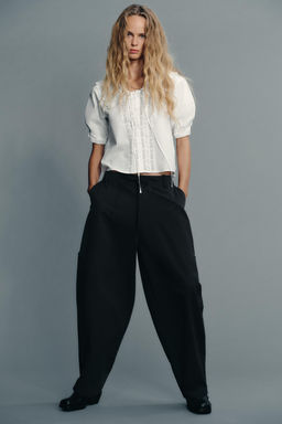 EMBROIDERED PETER PAN COLLAR SHIRT - Zara фото 9