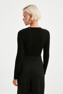 Siyah Derin V Yakal? C?tc?tl? Orme Body TPRAW22BD0084