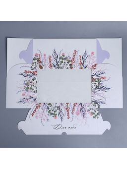 Цена за 5 шт. Коробка для капкейков, кондитерская упаковка с окном, 6 ячеек «Венок», 25×17×10 см