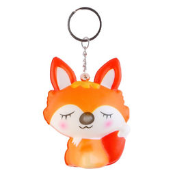 Мялка - сквиши Лисёнок на брелоке, виды МИКС