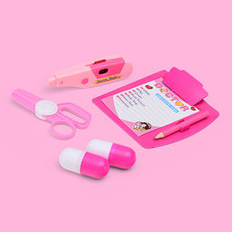 Набор доктора "Терапевтический набор" в пакете (цвет розовый)