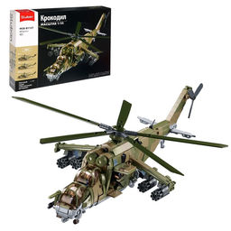 Конструктор Модельки Sluban «Вертолёт», 1:35, 893 детали