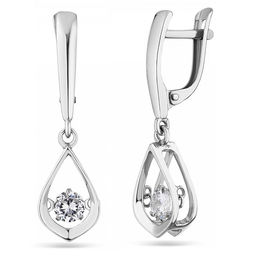 Серьги, куб.циркон., А-2129061/9