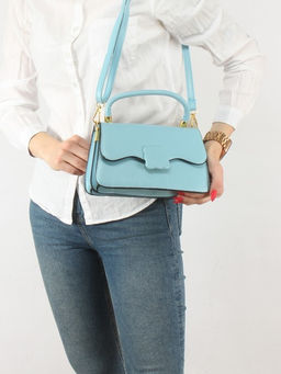 Сумка женская искусственная кожа Ch&K-1075, 1отд, плечевой ремень, голубой SALE 255082 - Adelia фото 10