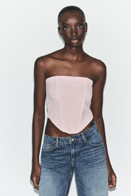 TOP CORSETERO TEXTURA / Rosa pastel - Zara фото 6