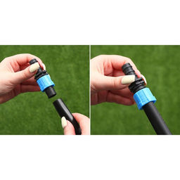 Цена за 10 шт. Переходник для капельной ленты, 16 мм — 1/2" (12 мм), пластик, Greengo