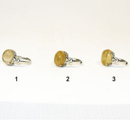 Кольцо из волосатика (волосы Венеры) в мельхиоре