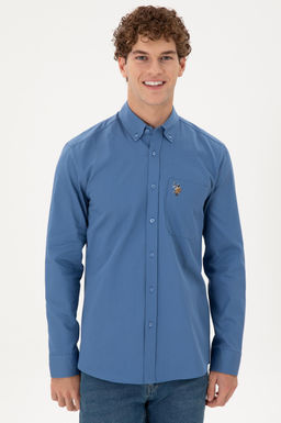 Мужская темно-синяя рубашка с длинным рукавом Неожиданная скидка в корзине - U.s. polo assn фото 10