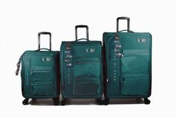 Чемодан ,комплект из 3-х , текстиль, 50124-2 Бирюзовый