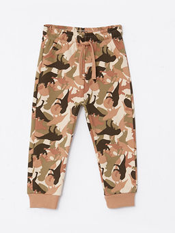 Beli Lastikli Bask?l? Erkek Bebek E?ofman Alt