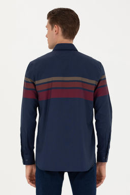 Мужская темно-синяя рубашка с длинным рукавом - U.s. polo assn фото 19