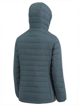 Куртка женская стёганая с капюшоном с графеновой подкладкой цвета хаки 9624_1Kh