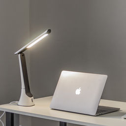TLD-564 White-Black/LED/500Lm/3000-6000K/Dimmer/NightLight Светильник настольный с ночником, 8W. Сенсорный выключатель. Диммер. Белый с черным. ТМ Uniel - Volpe фото 20
