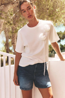 3D FLORAL T-SHIRT - Zara фото 3