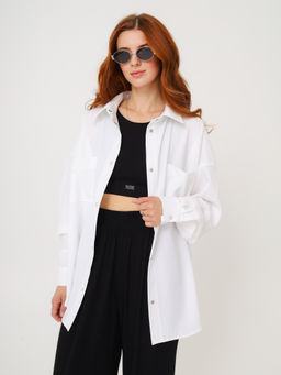 Рубашка женская, белая - Inzibe фото 4
