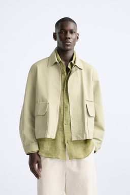 CROPPED FIT JACKET WITH POCKETS - Zara фото 3