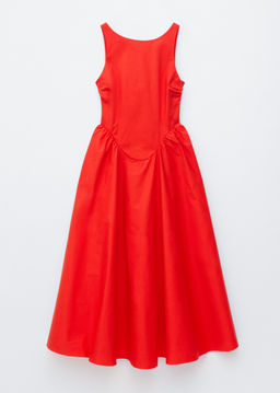 Vestido midi con lazo en la espalda