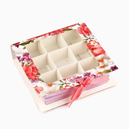 Цена за 5 шт. Коробка под 9 конфет с ячейками Самой прекрасной 14.5?13.5?3.5 см