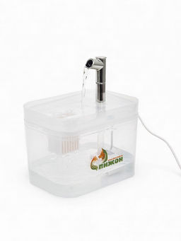 Фонтан для кошек и собак «Пижон», 1.5 л, 16.5×13×12 см, евророзетка, прозрачный