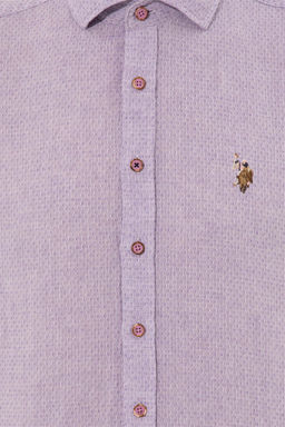 U. S. Polo Assn / Мужская фиолетовая рубашка с длинным рукавом - U.s. polo assn фото 6