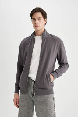 Толстовка Comfort Fit с воротником-стойкой на молнии