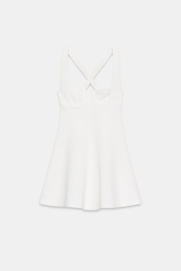 VESTIDO CORTO SKATER / Blanco roto - Zara фото 7